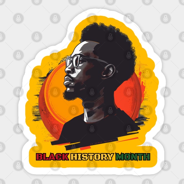 Black History Month A Black History Month Celebration Design Sticker by DivShot 